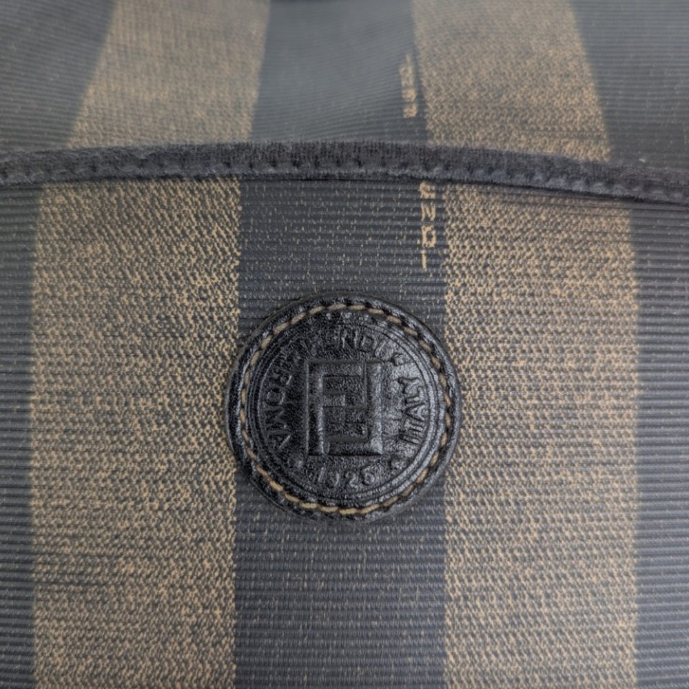 FENDI Black and Taupe Striped Crossbody or Shoulder Bag VTG - Picture 4 of 16